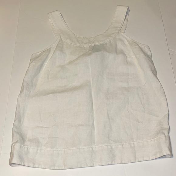 Jones New York White Linen Sleeveless Top - Women’s Size Medium - Picture 3 of 6